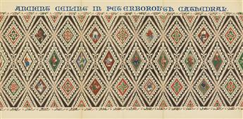(STRICKLAND, W. / COLOR PRINTING.) Stricklands Lithographic Drawing of the Ancient Painted Ceiling in the Nave of Peterborough ...